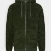 Pier One BORG ZIP-UP JACKET - Fleecejacke - Dark Green -Pier One 067adbe3faa7458ba7e980a0b8da5bd4