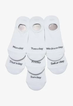 Pier One 7 PACK - Füßlinge - White -Pier One 4d2bd21c5fc2480db9e996cf3b6bb60f