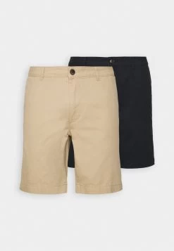Pier One 2 PACK - Shorts - Tan/black -Pier One 6d9aaab23c01455689a1f97d308c1dcf
