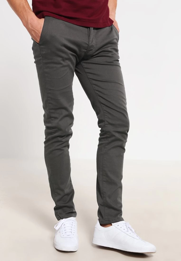Pier One SLIM FIT CHINO - Chino - Dark Grey 3 Pier One SLIM FIT CHINO - Chino - Dark Grey
