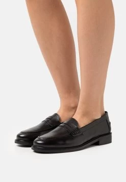 Pier One LEATHER - Slipper - Black