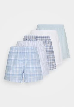Pier One 5 PACK - Boxershorts - Light Blue/white -Pier One 843919d02a024465b4f0a52da0998e48