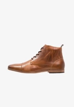 Pier One 11 Pier One Schnürstiefelette - Cognac
