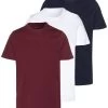 Pier One 3 PACK - T-Shirt Basic - White/dark Blue/red -Pier One b22996cf8ea74e22b29cab897962d0ba
