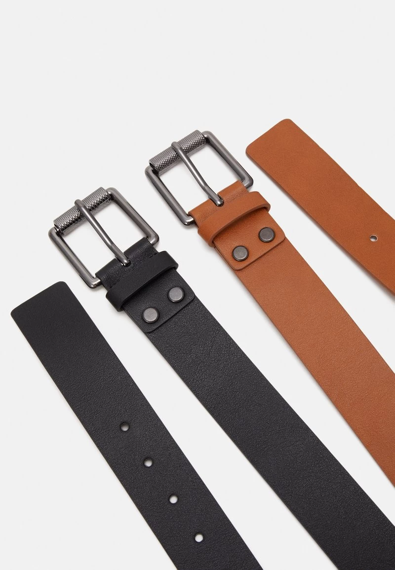 Pier One 2 PACK UNISEX - Gürtel - Black/cognac 4 Pier One 2 PACK UNISEX - Gürtel - Black/cognac – Bild 2