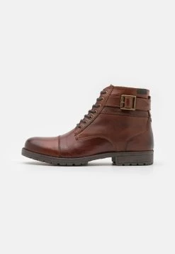Pier One 7 Pier One LEATHER - Schnürstiefelette - Brown