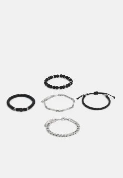 Pier One 5 PACK - Armband - Silver-coloured, Black 11 Pier One 5 PACK - Armband - Silver-coloured, Black -Pier One de06228a4ecd40d48ae078a71578fdd3 2