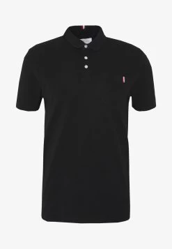 Pier One TRICOLORE TRIM POLO - Poloshirt - Black -Pier One e404807e1e204940957c687903f2c960 1