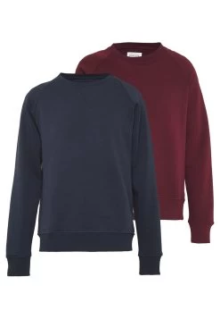 Pier One 25 Pier One 2 PACK - Sweatshirt - Dark Blue/bordeaux