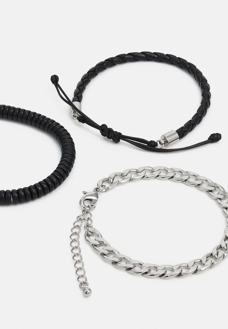 Pier One 5 PACK - Armband - Silver-coloured, Black 4 Pier One 5 PACK - Armband - Silver-coloured, Black – Bild 2